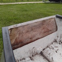 The transom with core removed.